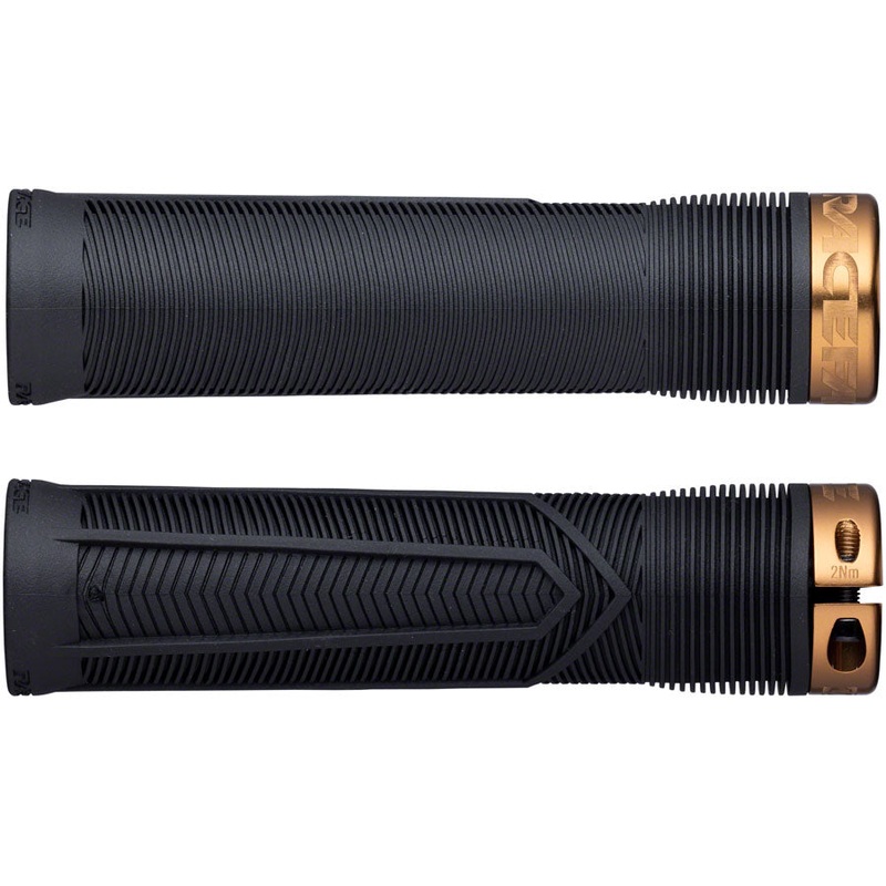 RaceFace Chester Grips – Lock-On, Black/Kashmoney, 34mm