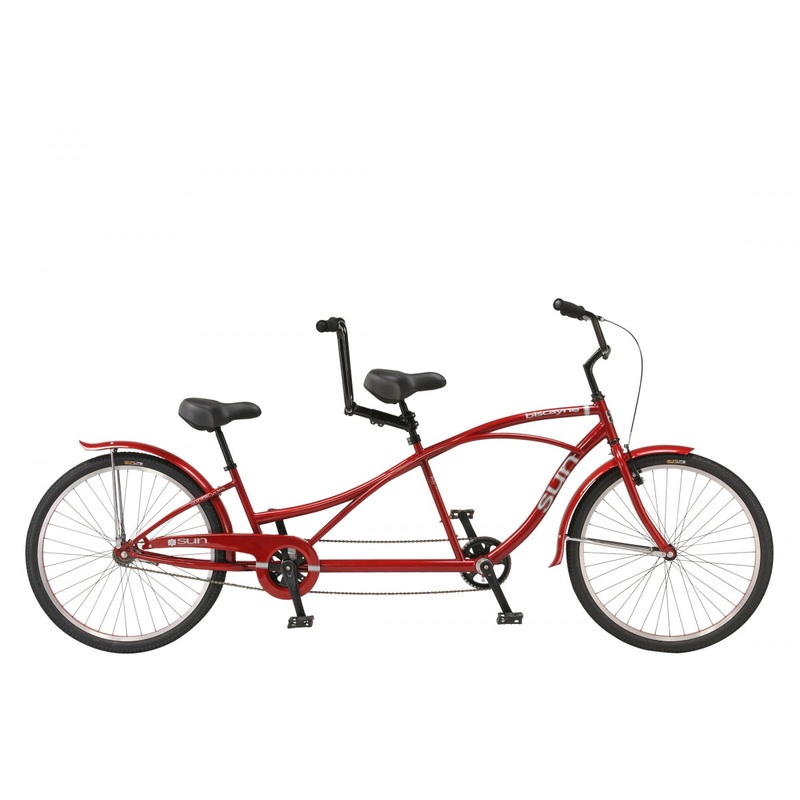Sun Bicycles Biscayne Tandem CB Step-Over/Step-Thru (17.5`/14in Actual) (18.5`/15in Effective) Metallic Red 26`