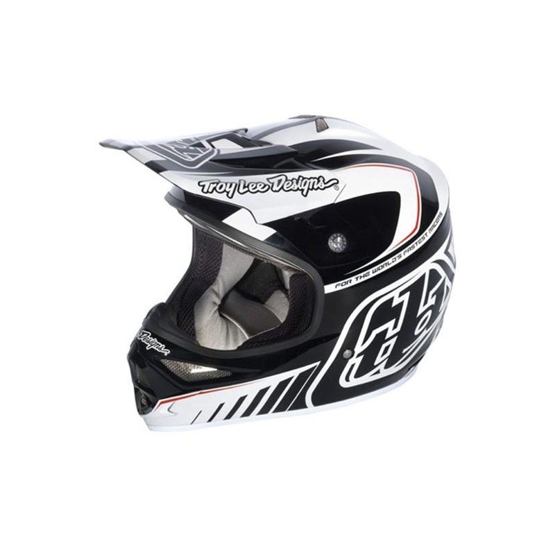 Troy Lee Designs Air Delta Full Face Helmet – White-Black White – Black Medium