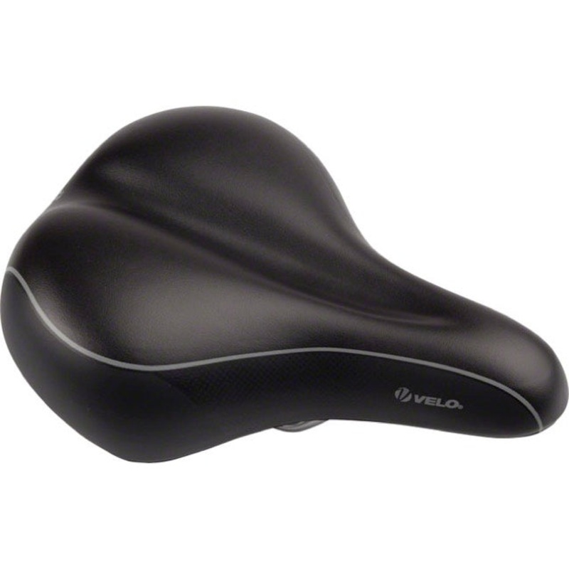 Velo Voam Cloud Saddle – Black Black Steel Rails – 274x211mm
