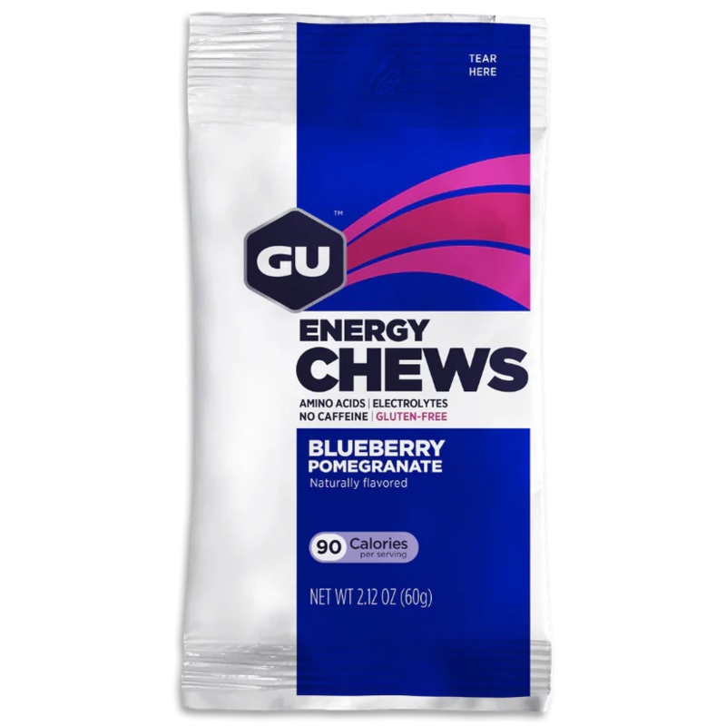 GU Energy Chews Double Serving Bag – Blueberry Pomegranate Blueberry Pomegranate 12 Pack