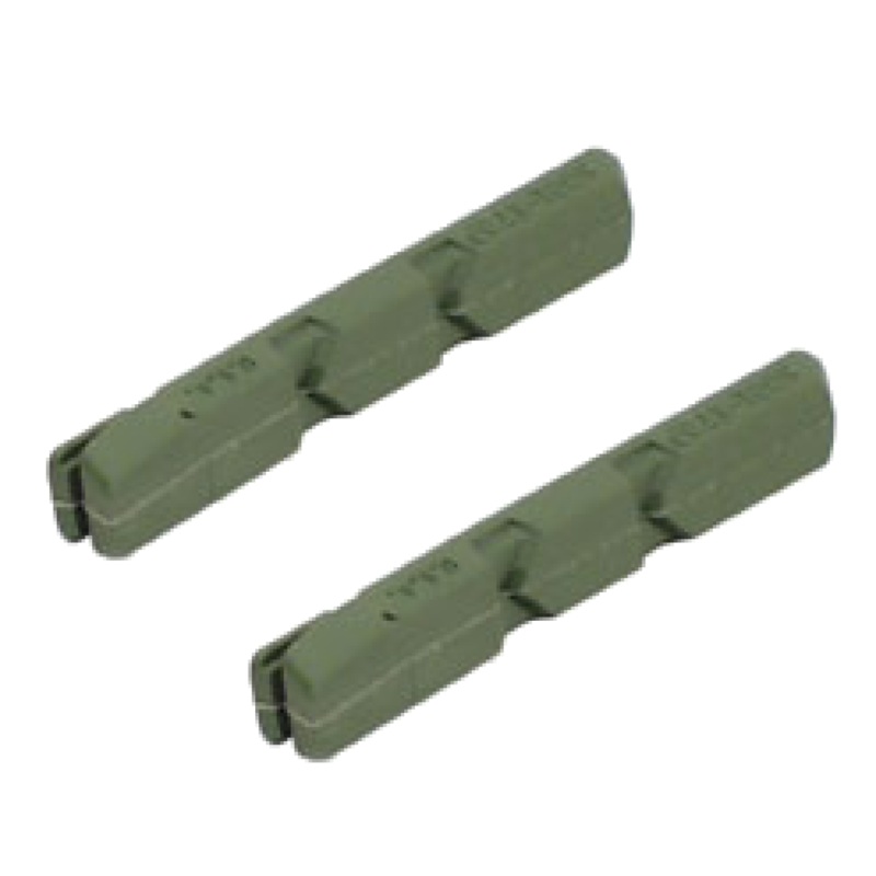 Kool Stop V-Type Green Ceramic Brake Pads Bundle Shimano-Compatible Water Displacement Inserts