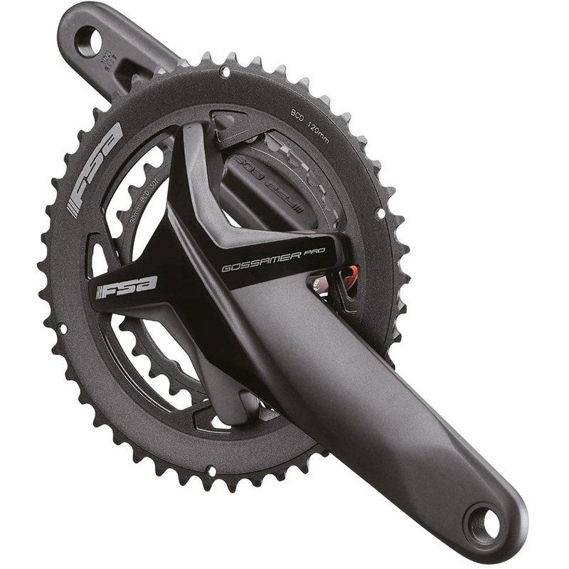 FSA Gossamer Pro Advanced Crankset 2x 48/32T Chainrings 165mm Arm Length 120/90BCD 386EVO Spindle  BLK