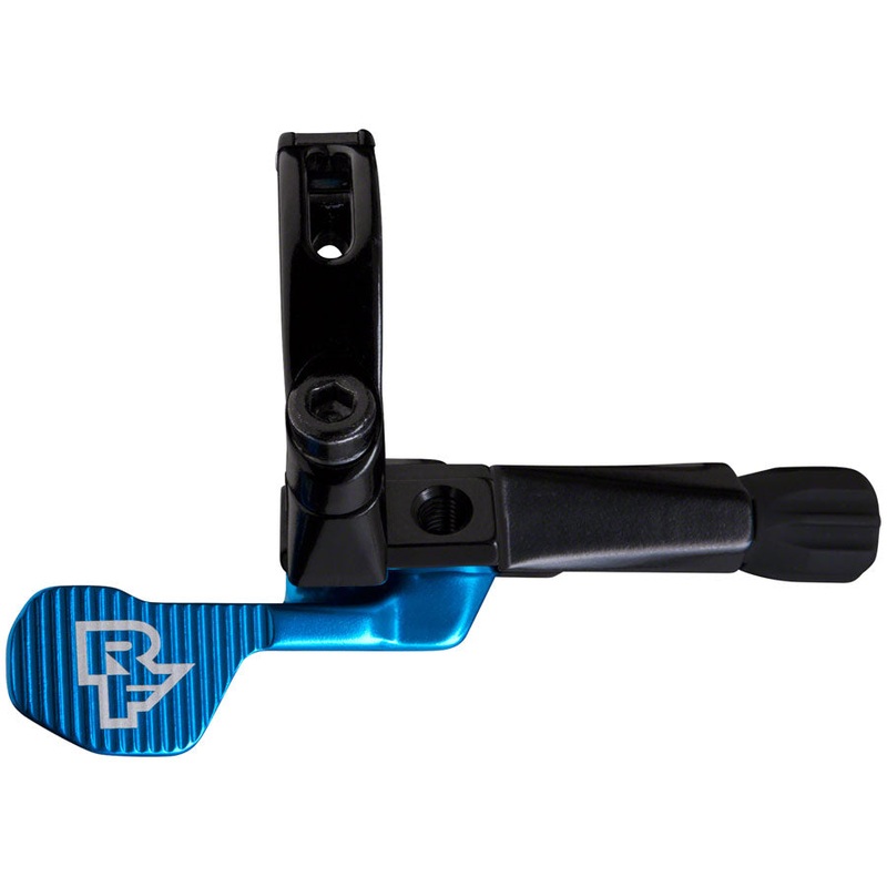 High-Performance Raceface Turbine R Dropper Seatpost Remote Levers  Forged Aluminum, Enhanced Ergonomics, I-Spec EV Compatibility, Multiple Colors Blue