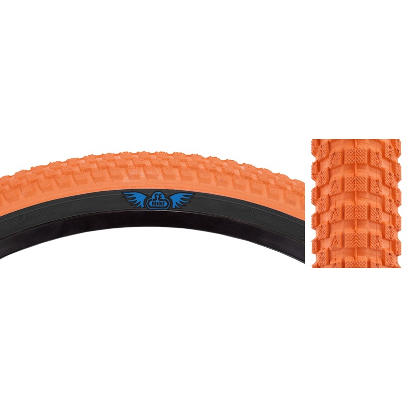SE Bikes Cub 26 x 2.0 Clincher Wire TPI 65 Or/Black Reflective BMX Bike Tire 4756