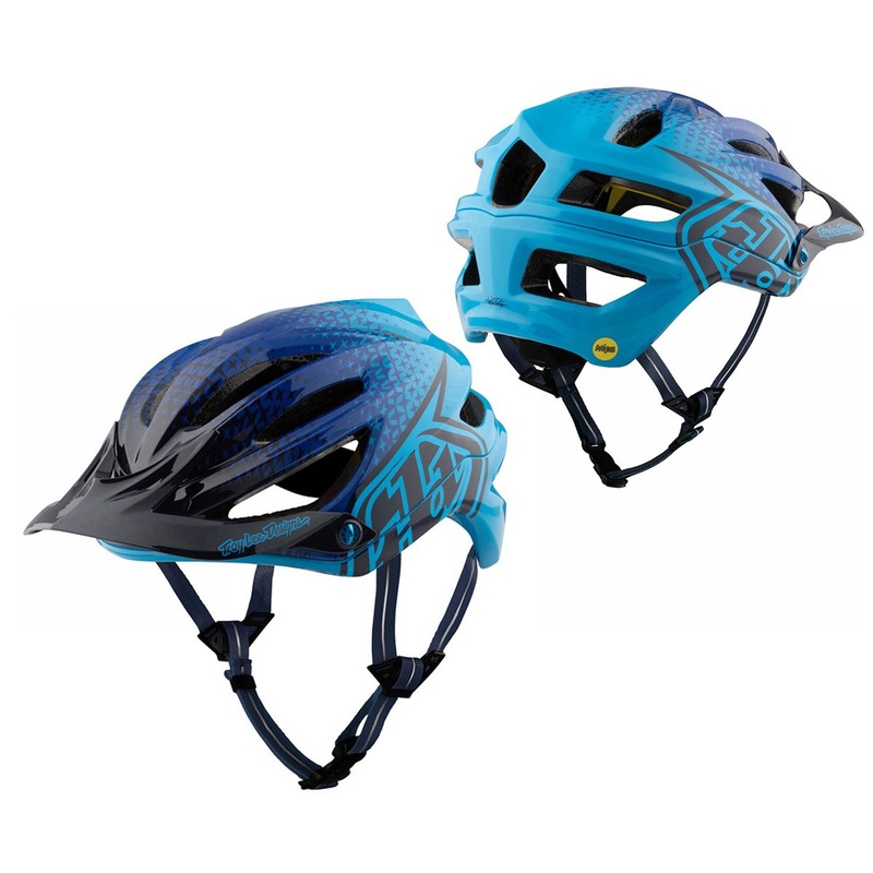 Troy Lee Designs A2 MIPS MTB Helmet – 50/50 – Blue Blue Medium/Large