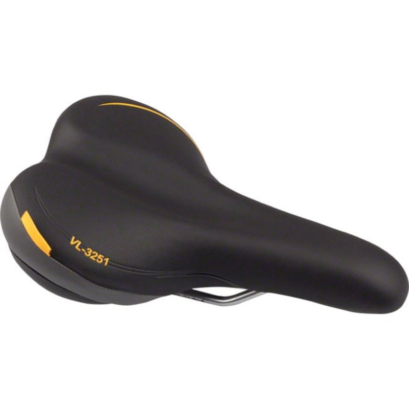Velo Plush Pace Saddle – Black Black Steel Rail