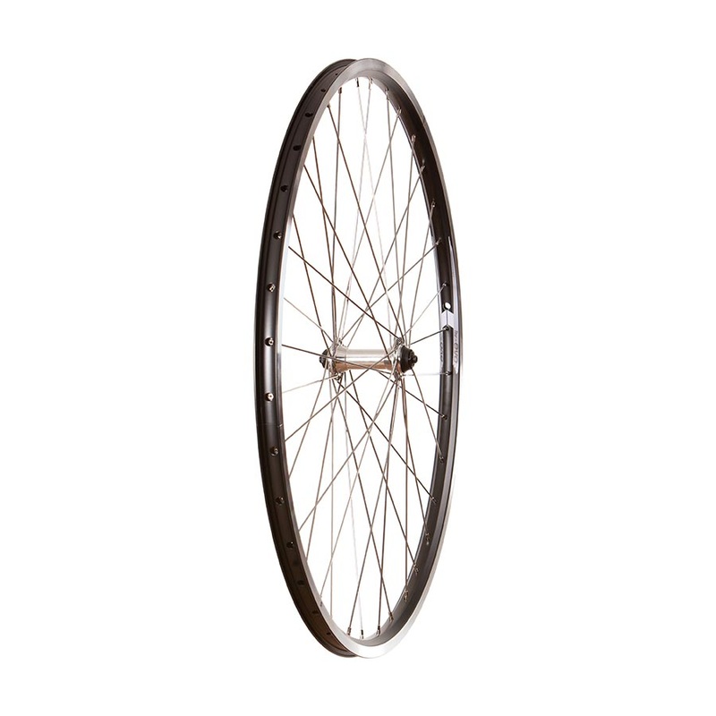 Wheel Shop Evo Tour 19 – Formula FM-21 700c Road Wheel – Front Black 36H  –  QR – 100mm  –  Rim brake