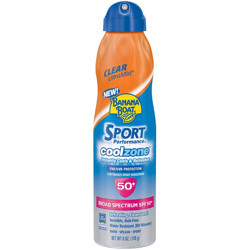 Banana Boat Cool Zone Sport Sunscreen SPF 30 & 50 – Water-Resistant, Fast Absorbing, Broad Spectrum UVA/UVB Sun Protection SPF50