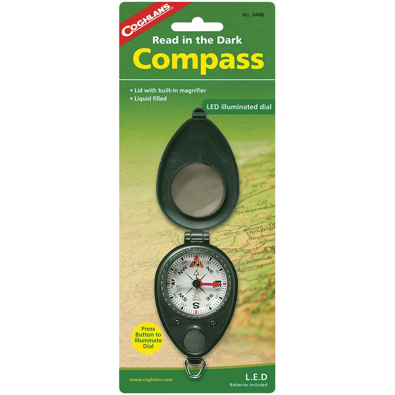 Coghlans LED Illuminated Compass with Dial for Accurate Navigation