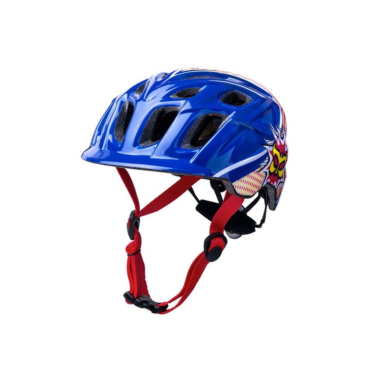 Kali Protectives Chakra MTB Helmet – Kids – Power Blue-Red Power Blue – Red Small