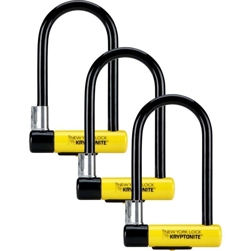 Kryptonite York U-Lock 4×8 Keyed Black Bike Lock High-Security Steel, Transit Bracket, 9/10 Rating
