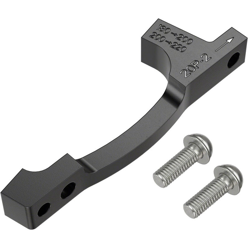SRAM Post Bracket 20 P 2 Disc Brake Adaptor – For 200mm and 220mm Rotors Only, Includes Bracket and Titanium Bolts