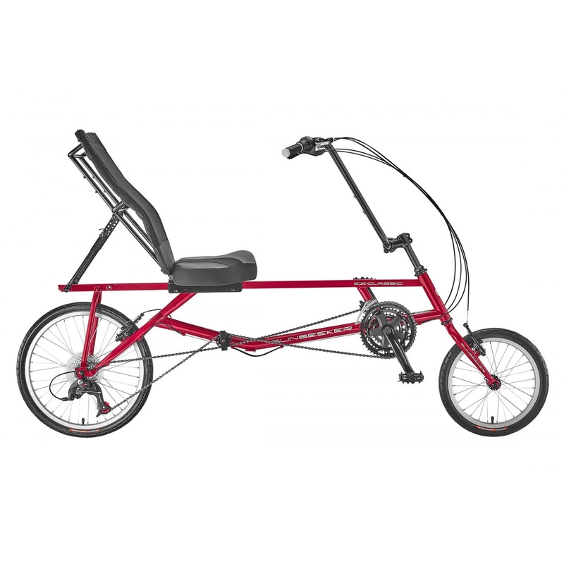 Sun Seeker EZ-Classic SX 21-Speed Unisex Hybrid Bike with Aluminum Frame, Rim Brakes, 33-48in X-Seam Fit, Fire Red & Laser Blue Options Fire Red