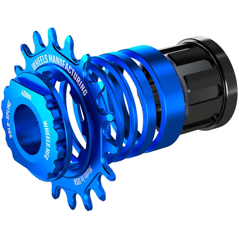 Wheels Manufacturing SOLO-SPLINE Micro Spline Single Speed Conversion Kit – 18t, For Shimano Micro Spline Hub Bodies,