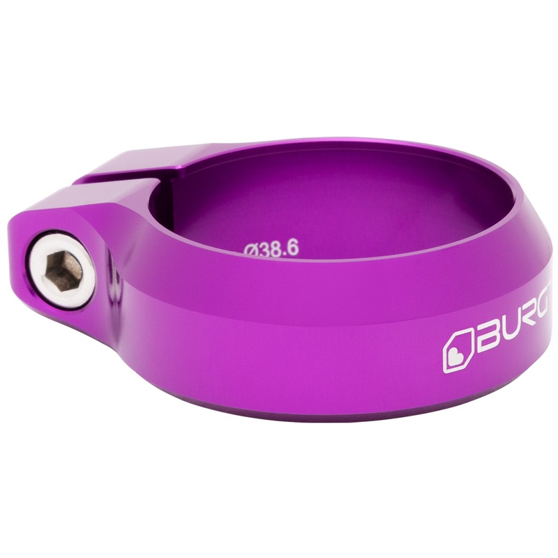 Burgtec Seat Clamp – 38.6mm Diameter – Purple Rain