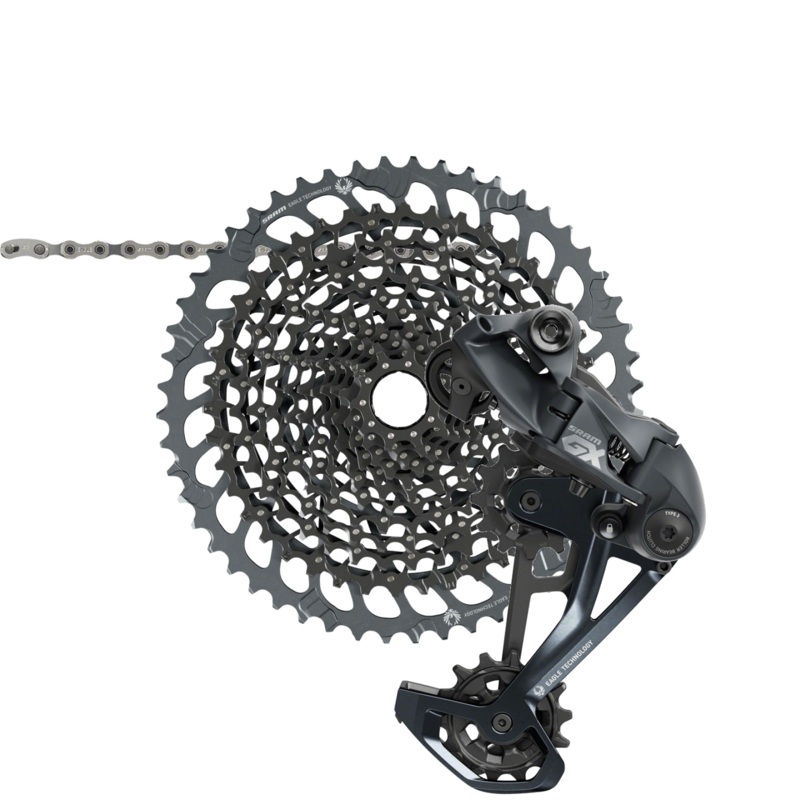 SRAM GX Eagle 12-Speed Cycling Gear Bundle: Chain, Cassette, & Long Cage Derailleur High-Performance Eagle 1×12 Components for Mountain Biking & E-MTB Use