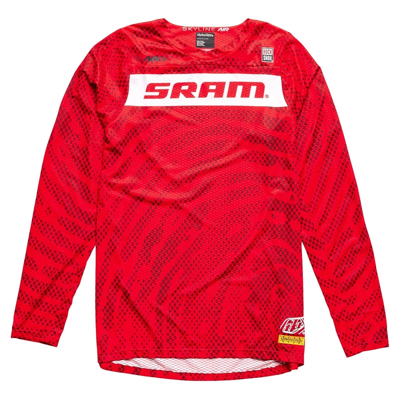 Troy Lee Designs Skyline Air Long Sleeve MTB Jersey – SRAM Roots – Fiery Red Fiery Red Small