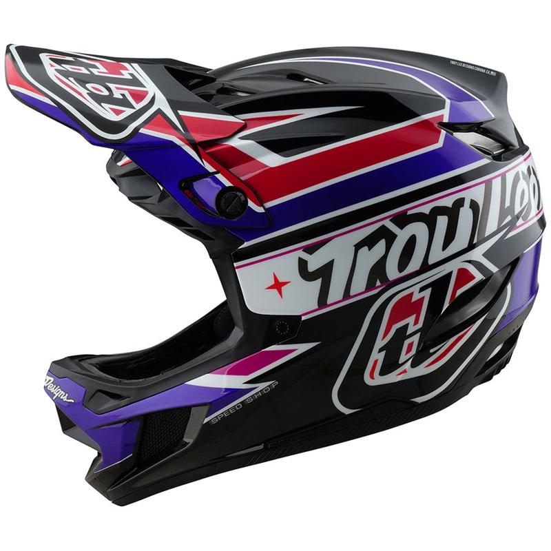 Mountain Bike Helmet Troy Lee Designs D4 Polyacrylite  Linear Black, 2X-Large