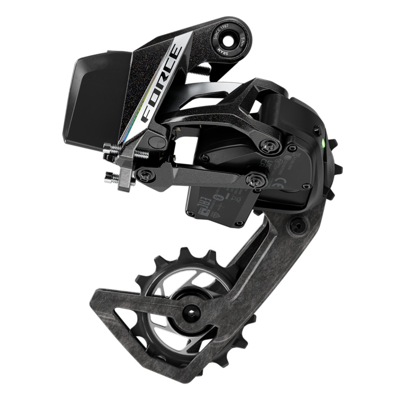 SRAM Force AXS Rear Derailleur – 12-Speed, 36t Max, (Battery Not Included), Carbon Cage, Black, E1