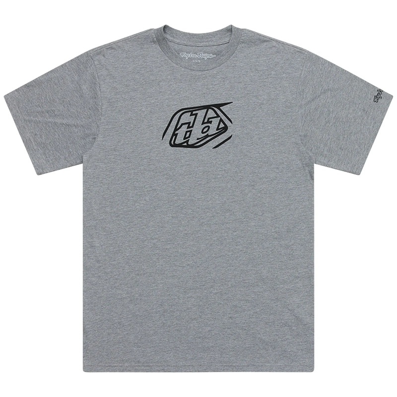 Troy Lee Designs Badge Short Sleeve Tee – Gray Heather Gray Heather Small