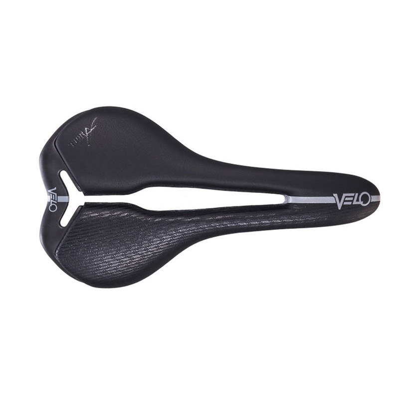 Velo Angel Glide+ Saddle – 143mm – Black Black Carbon Rail