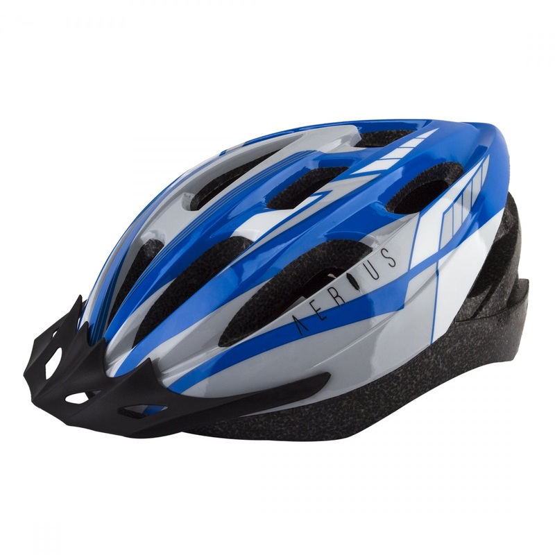 Bike Helmet Aerius V19-Sport All-Purpose In-Mold Head Lock Fit Blue/Grey Medium/Large