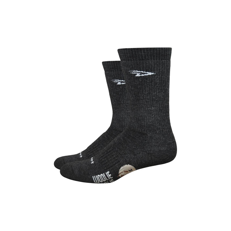 Sock DeFeet Woolie Boolie 6″ D-Logo Small Charcoal