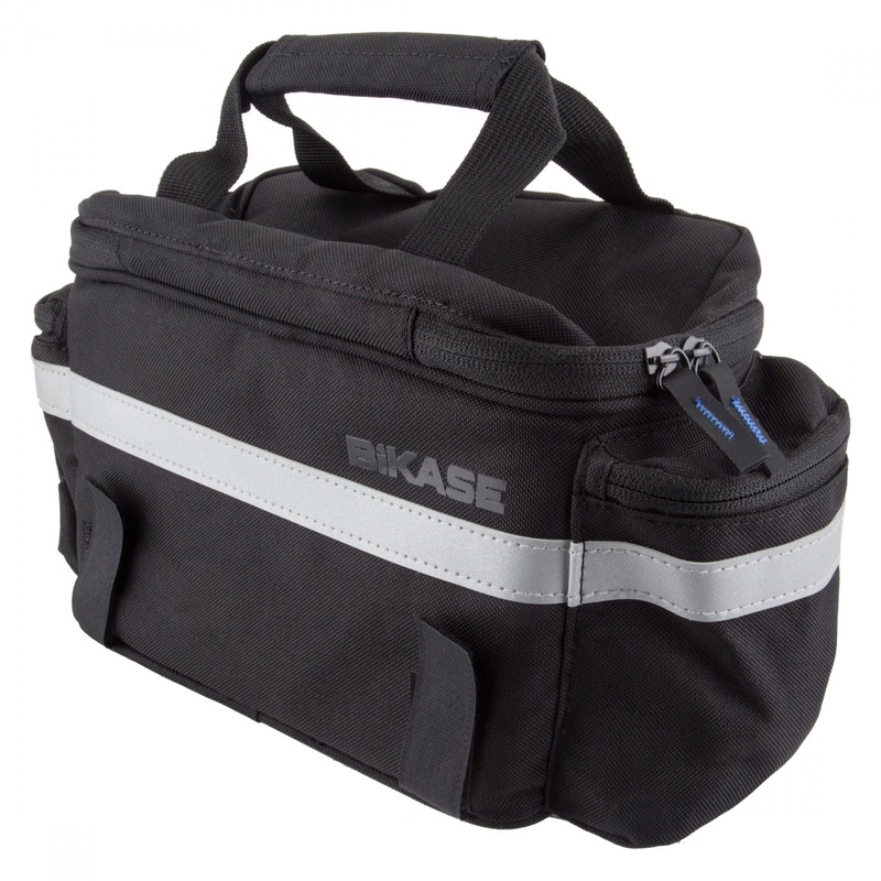 Bikase KoolPAK Rack & Handle Bar Bag Black 13x5x7in Velcro Straps