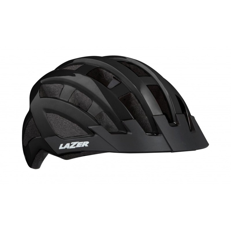 Lazer Compact Commuter Helmet – Black – 2020 Black One Size Rear Mounted LED Light