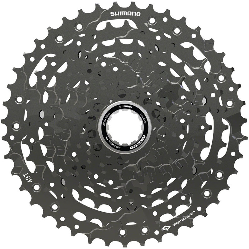 Shimano CUES  CS-LG400-10 Cassette – 10 Speed, 11-43t, LINKGLIDE, Black