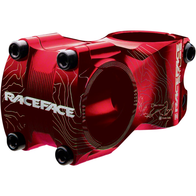 RaceFace Atlas Stem – 50mm 31.8 Clamp +/-0 1 1/8″ Aluminum Red