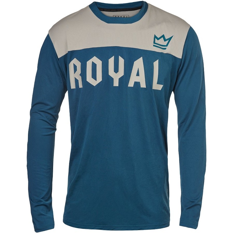 Royal Apex Long Sleeve MTB Jersey – Gray-Petrol – 2021 Gray – Petrol Medium