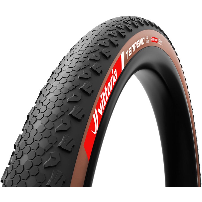 Vittoria Terreno XC Race Tire – 29 x 2.25, Tubeless, Folding, Black/Brown, Race Graphene + Silica