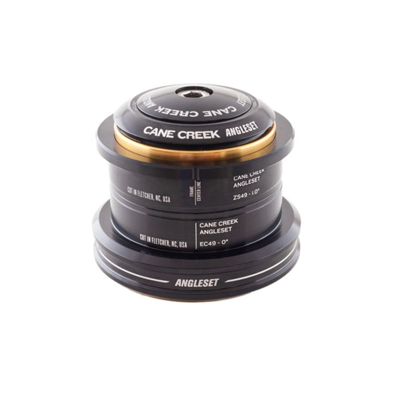 Cane Creek Angleset Tapered Steerer – Black Black ZS44/28.6 / EC45/40