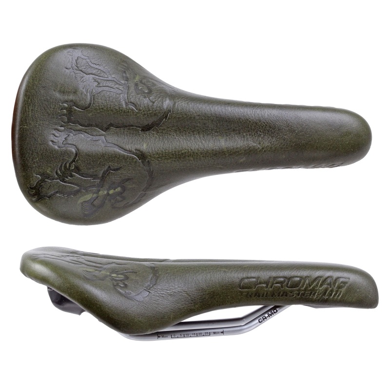 Chromag Trailmaster LTD Saddle  Heavy-Duty Leather, Medium-Firm Comfort, All-Mountain Performance for Trail & Enduro Riding Pine
