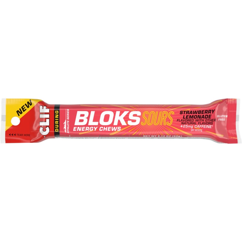 Clif Bar Bloks Sours – Strawberry Lemonade Strawberry Lemonade Single Pack