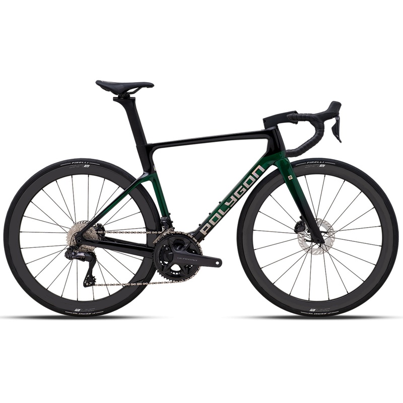 Polygon Helios A8 – Ultegra Di2 Carbon Road Bike Black Green XXS Yes