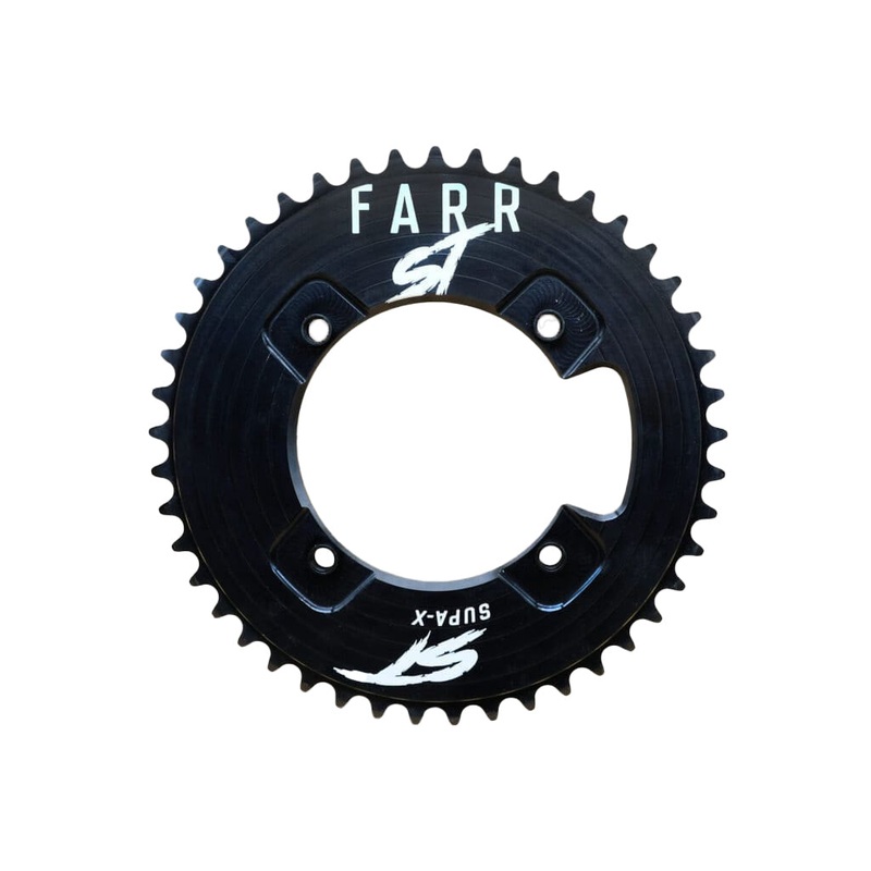 Premium CNC Machined 7075 Alloy BMX Supa-X Chainrings  104BCD, 43-49T, Round, Stiff, Lightweight, Black, High-Performance Cycling Components 47