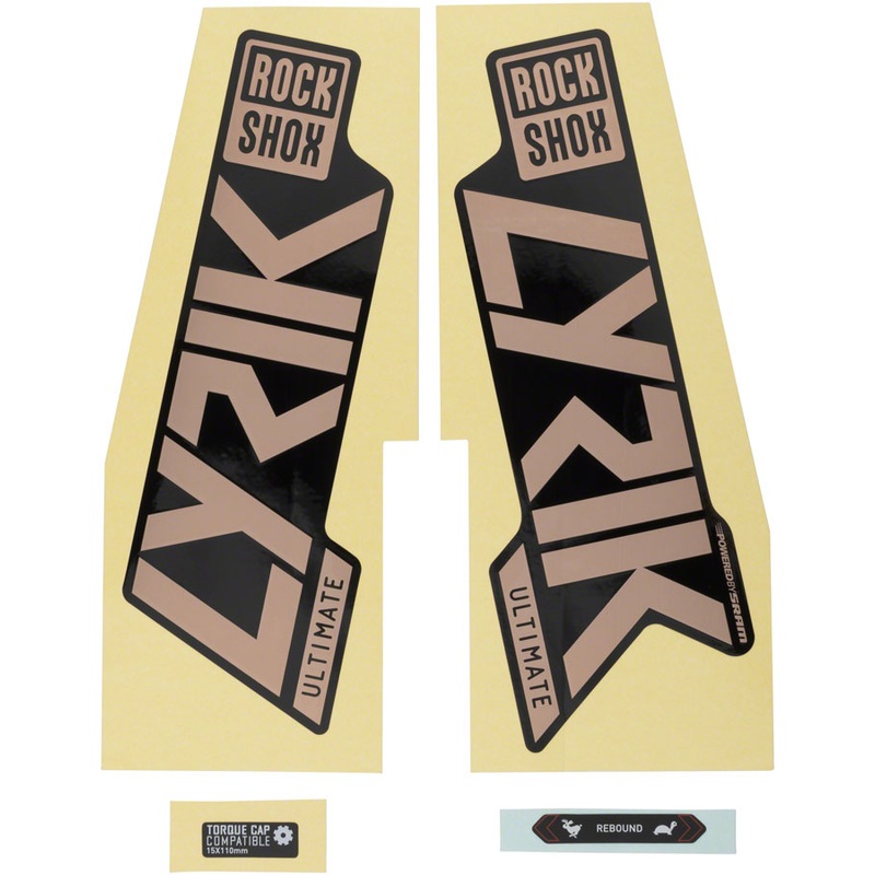 Rockshox Fork Decal Kit – Lyrik Ultimate, 27.5″/29″, Matte Copper Foil/High Gloss Black