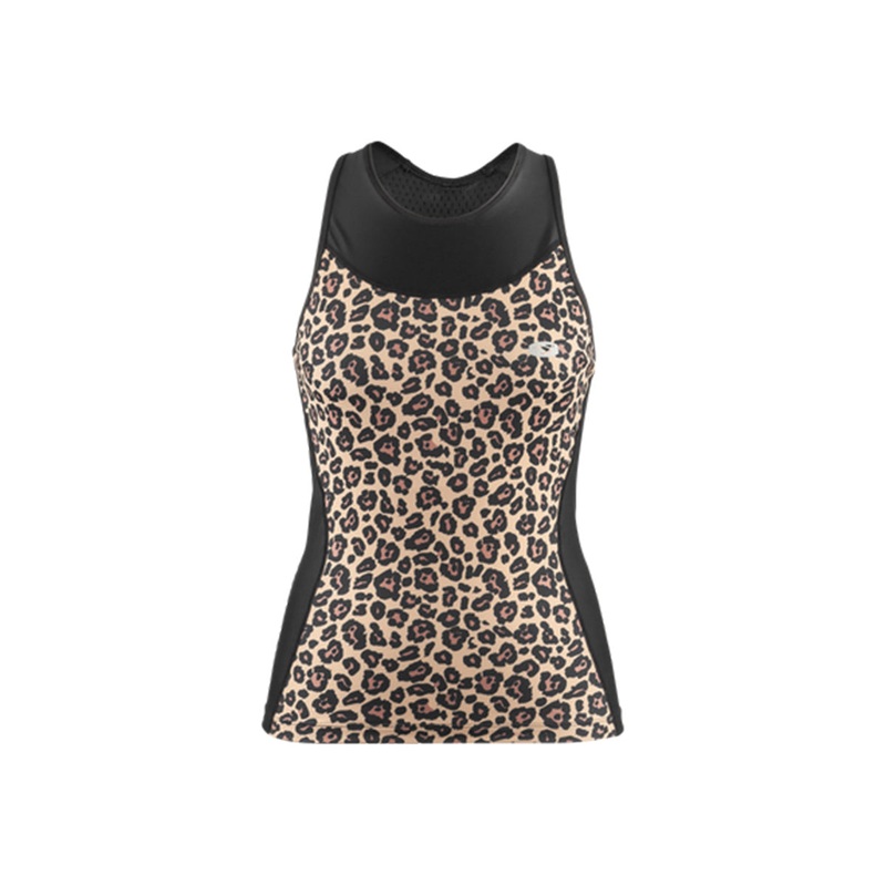 Sugoi RPM Tri Racerback Tank – Womens – Black-Leopard Black – Leopard X-Small