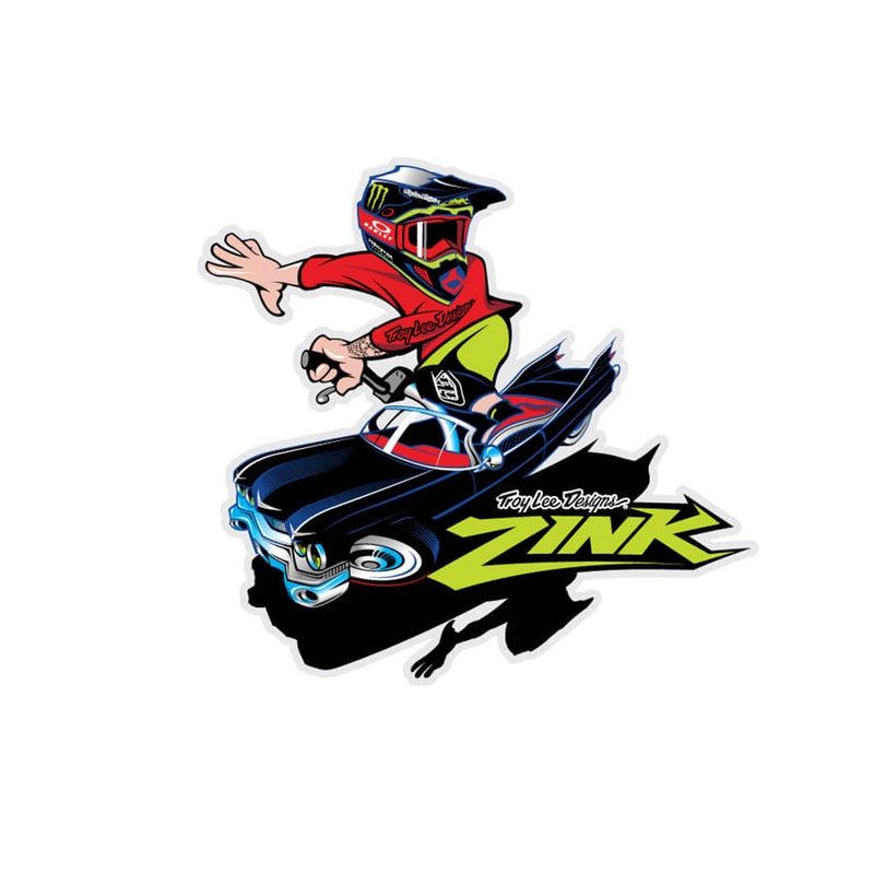 Troy Lee Designs Cam Zink Sticker Red – Yellow