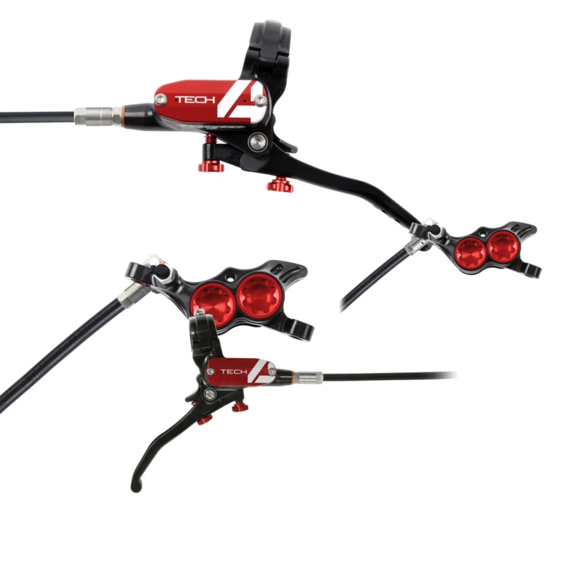 Hope Tech 4 E4 Hydraulic Disc Brake Set – Front & Rear, Premium Performance, Carbon Steel & Aluminum, Trail & Enduro MTB Brake System