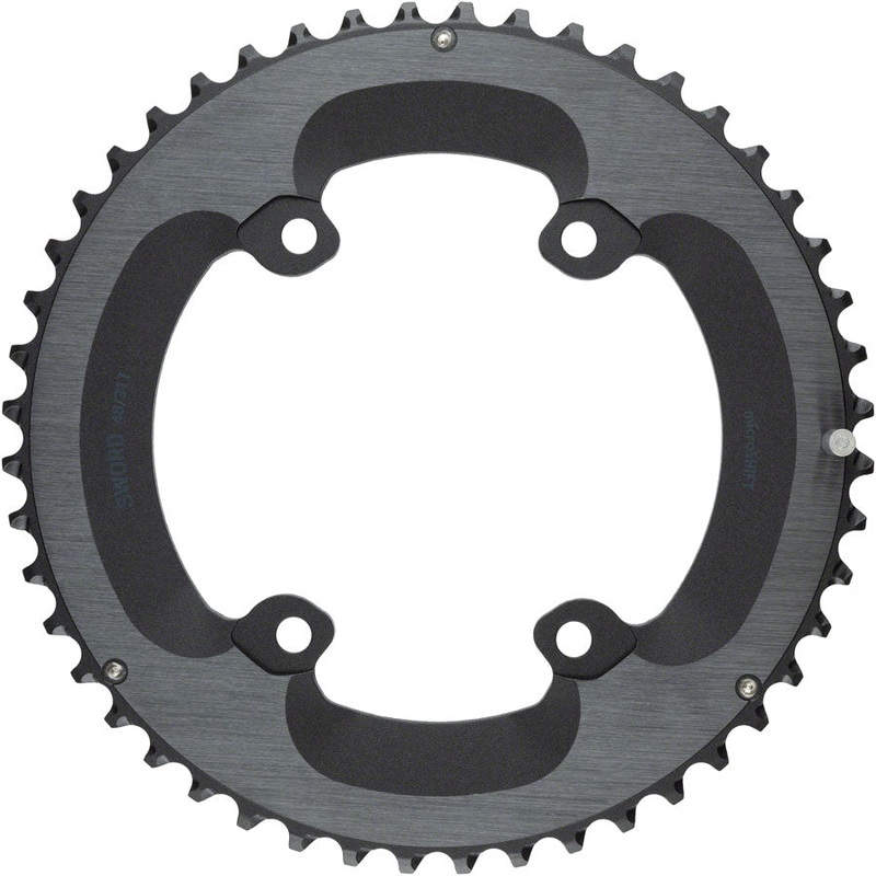 microSHIFT Sword Chainring – 48t, 110 Asym BCD, Outer ring for 2 x 9/10-Speed, Black