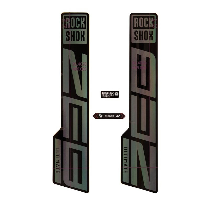 RockShox Fork Decal Kit – ZEB Ultimate 27/29″ Gloss Rainbow Foil/High Gloss BLK
