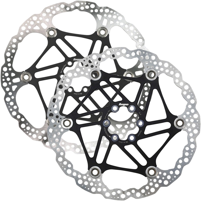 Hope Floating Disc Rotors Bundle 220mm & 200mm, Stainless Steel, 6-Bolt, Heat-Managing Two-Piece Braking Components