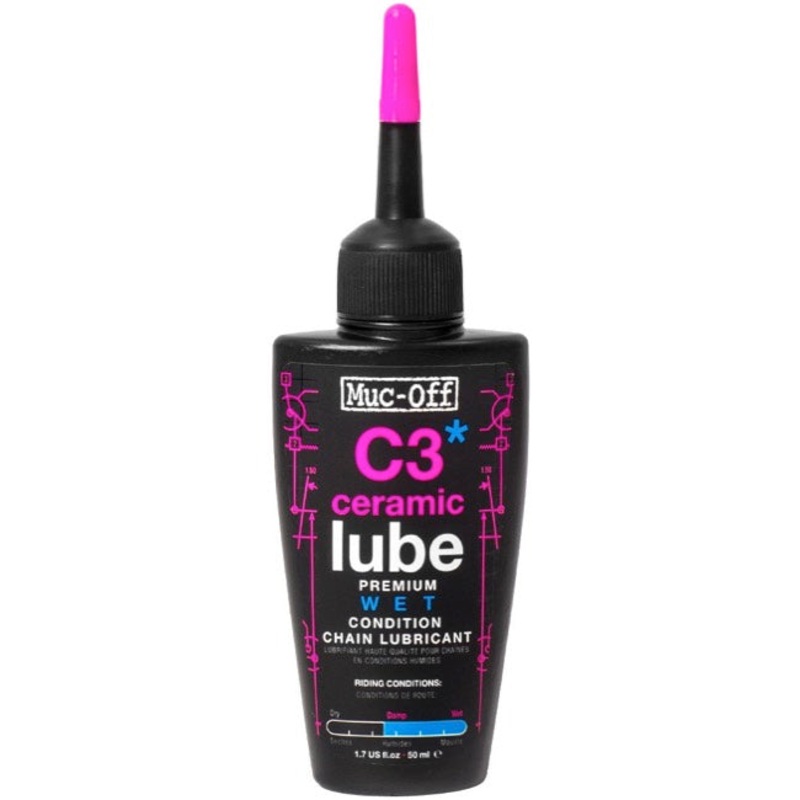 Muc-Off C3 Wet Ceramic Bike Chain Lube Black – Purple Drip / 50ml
