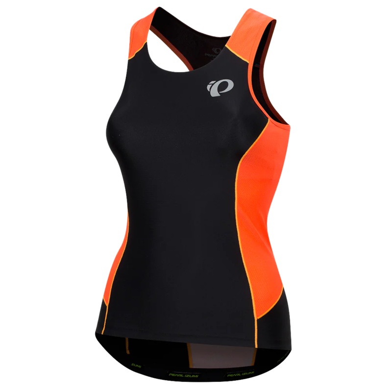 Pearl Izumi Elite Pursuit Tri Tank – Womens – Fiery Coral-Orange Pop Diffuse Fiery Coral – Orange Pop Diffuse Medium