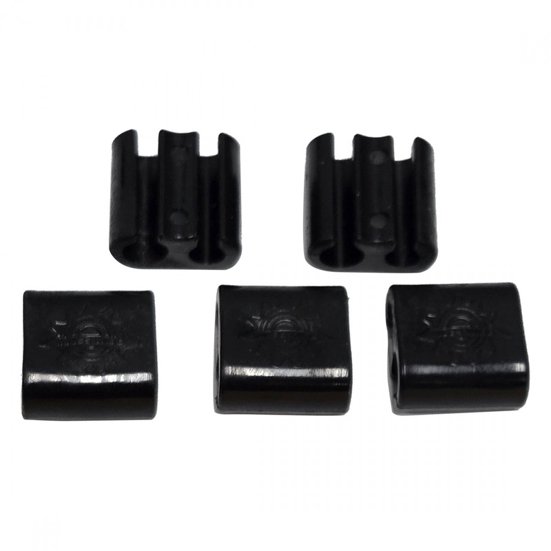 Bike Cable Management Clips – Durable Snap-On Dual Guides in Multiple Colors for Tidy, Low Profile Ride Customization Black