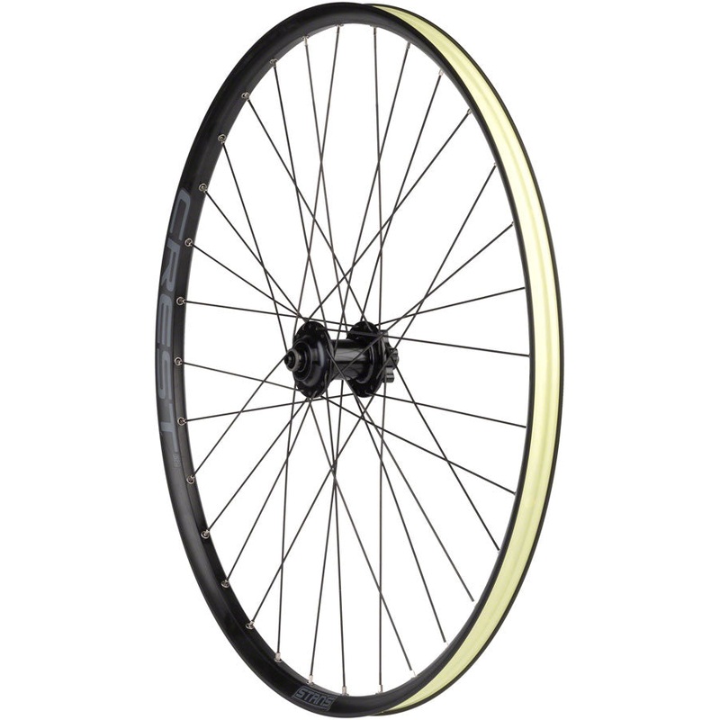 Stans Crest S2 Front Wheel – 27.5″ QR x 100mm 6-Bolt Black